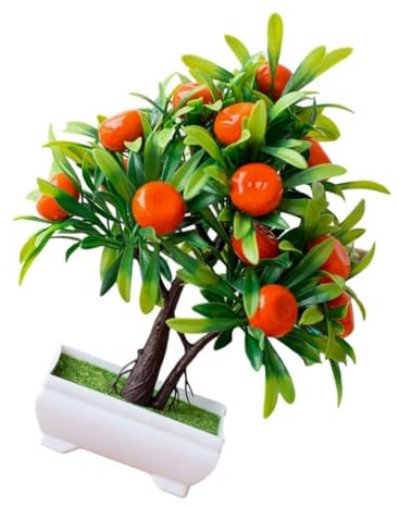 PRETYZOOM Simulierter Obstbaum- Gefälschter Bonsai Lebensechter Künstlicher Obstbaum Mit Topf Für Büro Und Zuhause