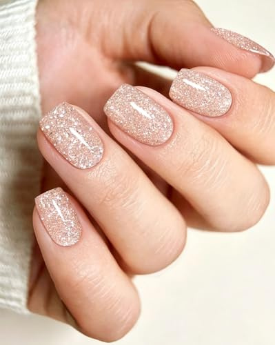 JMEOWIO Nagelfolie Glitzer Weihnachten Gel Nail Nagelfolien Selbstklebend Nagelsticker Uv Härtend Dekoration Nageldesign Zubehör