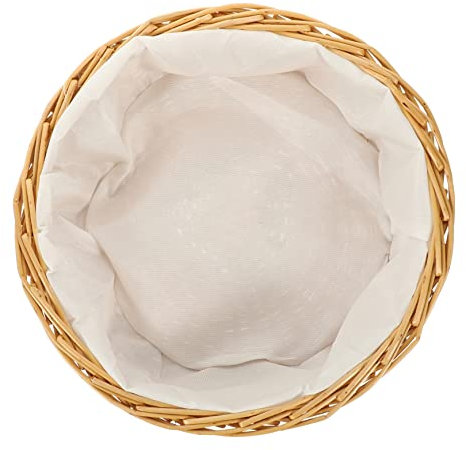 TOPPERFUN 3 Pezzi Pane Vimini Contenitore per Snack e Frutta Portapane Versatile e Ufficio Design con Rivestimento per Regali e Decorazioni Domestiche