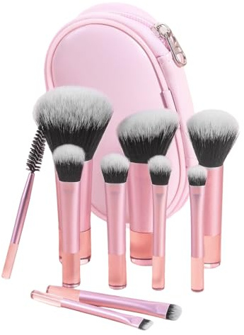 Set Di Pennelli Da Trucco Da Viaggio, Set Pennelli Trucco da Viaggio Ergonomico, Accessorio Bellezza Portatile per Ombretti Donne