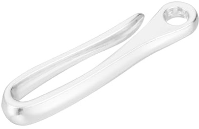 PATIKIL Portachiavi a forma di U in lega, clip da cintura, solido portachiavi da tasca per portafogli e pantaloni, Argento scuro., 69x15.6mm