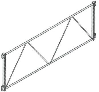 ALTRAD - Garde-corps fixe 2m - gamme échafaudage multidirectionnel - MULTIVIT+ 1&2- Réf: N1727