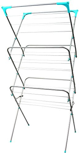 Trendi 3 Tier Clothes Airer Indoor Folding Drying Rack Horse | 15m Drying Space | Foldable Laundry Airer | Strong Steel Frame for Indoor & Outdoor Use