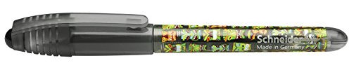 Schneider skrivverktyg dragkedja reservoarpenna M svart/klar med designmasker