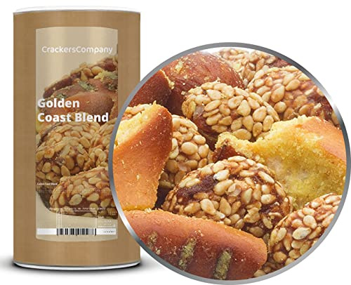 1 x 550g Knabbermischung Party Knabberei süß & sauer Snack Erdnuss mit Sesam Brezel mit Honig und Senf vegetarisch