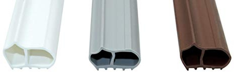 SN-TEC Stahlzargendichtung/Türdichtung SNZ 1114, 10x17mm für 10mm Nut, Farbauswahl: Weiß/Grau/Braun (30 Meter, Grau)