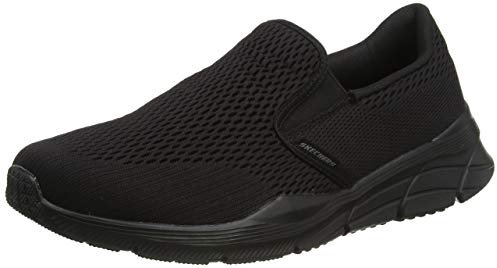 Skechers EQUALIZER 4.0 TRIPLE-PLAY, Zapatillas sin cordones para Hombre, Black Engineered Mesh/Black Trim, 43 EU