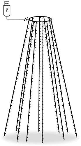 vidaXL Red de Luces de Árbol de Navidad, Adorno Luminoso con 400 Leds, Luces Decorativas para Árboles de Navidad Fiestas, Blanco Frío 400 cm