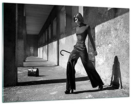Wandbilder Dekoration Wohnzimmer Fotografie Mode Frau Bilder auf Glas 120x80cm Glasbild Schlafzimmer Küche Deko Wand Kunstdruck Art Groß XXL Wanddeko Bild im Glas Modern Wall Decor GAA120x80-4360