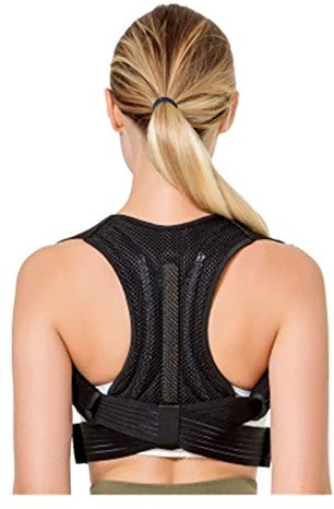 Cinturón de soporte ortopédico ajustable para la espalda Equipo deportivo para la espalda Protector de hombro Corrector de postura Cinturón de soporte lumbar (Color : Black, Size : X-Large) (Black