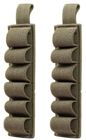 2-teiliger Patronenhalter Taktischer Nylon Munitionshalter Halter tragbare Schrotflintenpatronenträger Munitionstasche für 6 Runden