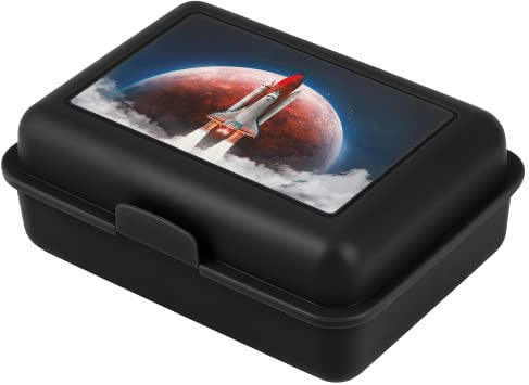 Baagl Scatola porta merenda per bambini con scomparti - Scatola porta merenda con separatore per la scuola e l'asilo - Lunchbox con scomparti per bambine (Space Shuttle)