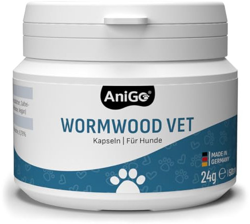 AniGo Wurmkraut Kapseln 50 Tabletten, Wurmkur sekundierend für Hunde I Natürliche Rezeptur, Wurm-Kraut Wurmmittel sekundierend, kein Anthelminthikum