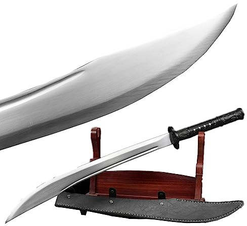 LQSMX sword 88cm Breitschwert Samurai Schwert Katana Handgeschmiedeter hoher Manganstahl/scharf/Kampfkunst/Sammlung/Überleben im Freien