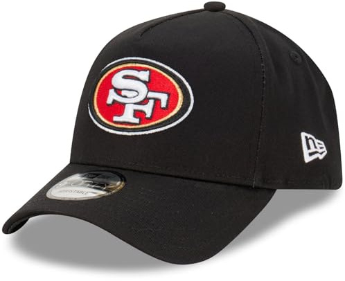 New Era San Francisco 49ers NFL Evergreen Schwarz Verstellbare 9Forty A-Frame Cap - One-Size