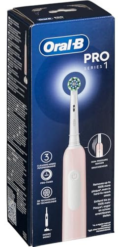 Oral-B Spazzolino Elettrico Ricaricabile Pro Series 1 Rosa con 1 Testina di Ricambio. 1 Spazzolino