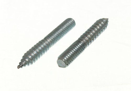 10 x 8 mm x 50 mm Dübel-Möbelschrauben mit heller Verzinkung (BZP)