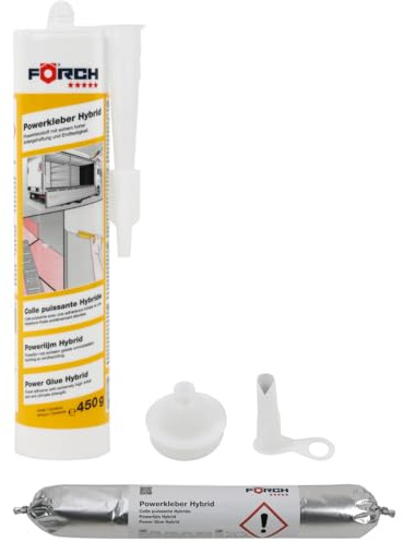 3x Powerkleber Hybrid FÖRCH 5 * 1K-Powerklebstoff mit extrem hoher Anfangshaftung und Endfestigkeit für Holz Metall Kunstoff Naturstein Beton