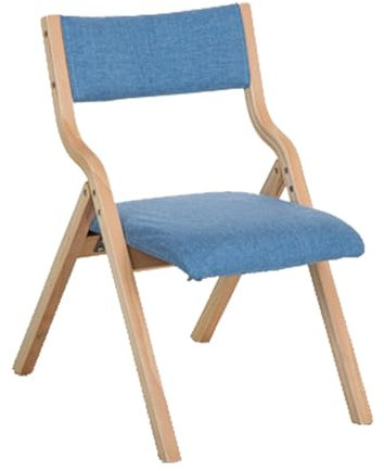 FLIPP Klappstuhl aus Holz, Esszimmerstuhl mit hoher Rückenlehne, Arbeitsstuhl, Computerstuhl, Schreibstuhl, Büro- und Konferenzstuhl (Color : Blu)