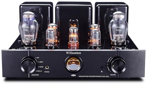 Willsenton R300 Plus Tube Amplifier 300Bx2 Single-Ended Class A Integrated Amplifier Power Amplifier Headphones amp All in One (Black)