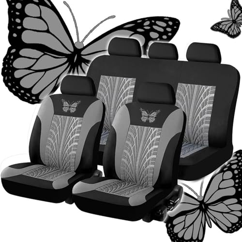 5 Places Universel Voiture Ensembles De Housses Siège pour Renault Scenic/Grand Scénic/Xmod IV III II I J9 R9 JZ JM JA 2000-2024 Housses de Siege Voiture,Grey