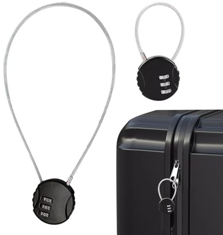2 Stück Schwarze Zahlenschlösser, Kabelschlösser, Sichere Digitale Schlösser, Diebstahlsicherungs-Vorhängeschlösser, Zahlenschlösser Mit Abschließbaren Stahlseilen Für Fahrräder, Gepäck