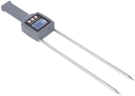 Heu-Feuchtigkeitsmessgerät, Tragbares Heu-Feuchtigkeitsmessgerät mit Sonde Getreide-Feuchtigkeitsmessgerät mit Hintergrundbeleuchtetem Display für Getreide, Stroh, Grünfutter