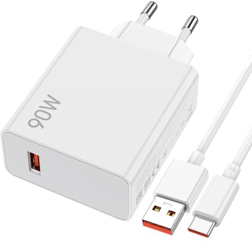 90 W laddare USB-strömförsörjning turbo och USB C-laddkabel för Xiaomi 15T Pro 15 14 13 Ultra Poco F6 X7 F7Pro, laddningskontakt snabbladdningskabel strömadapter laddningskontakt för Redmi 14C 13C