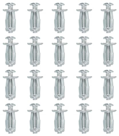 PATIKIL Dadi A Espansione A Petalo M5 x 25mm, 20 Pcs Dado A Jack Acciaio Al Carbonio Dado A Rivetto A Forma Di Petalo Inserti Dadi Fissaggi Con Viti Montaggio Per Pareti Pannelli Di Ferro