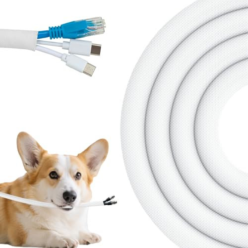 Cozary 3m Guaina per Cavi Elettrici Intrecciata, 9.5mm Flessibile Self-closing Raccogli Cavi, Tagliabile Nascondi Cavo Guaina, Espandibile Copri Cavo Elettrici per TV Computer Auto