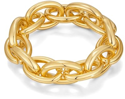TOVABA Bracelet Femme Or, Bracelet Doré à Maillons Chaines, Bijou Élégant et Raffiné pour Femme