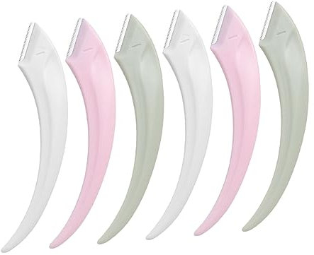 LIFKOME 6stücke Augenbrauenrasierer Edelstahl Gesichtshaarentfernung Für Frauen Und Männer Kompakt Gesichtsrasierer Für Täglichen Gebrauch