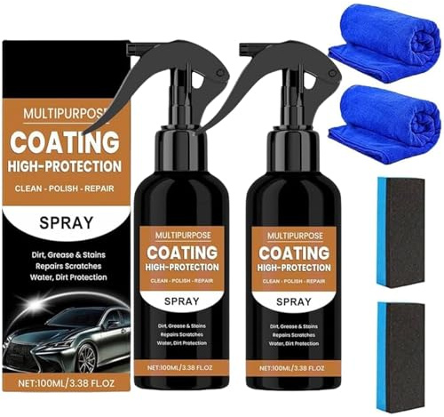 High Protection 3 En 1 Voiture, Turbo Shine Nexa, Ceramique Voiture, Ceramic Coating Crystal Coating Spray Spray De Revêtement De Voiture Polish Voiture Lustrant Pour Auto Coating Spray Hydrophobe (2)