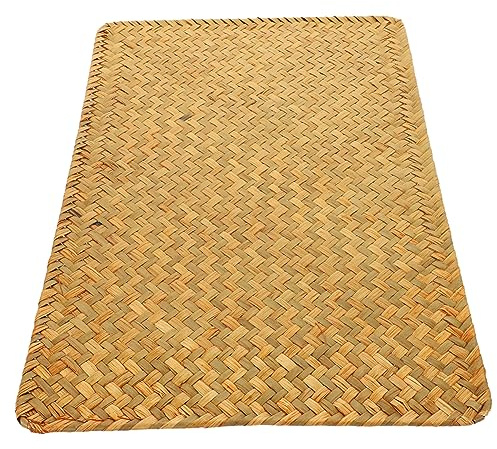 WATIIFUFU Tovaglietta Resistente al Calore e Antimacchia Rettangolare in Bambù Intrecciato dallo Stile Rustico e Design Semplice per Ristorante e Casa