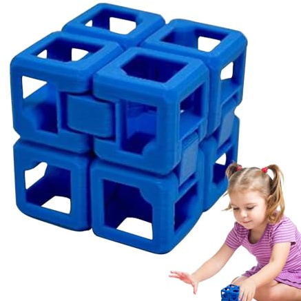 Cube Fidget, 3D-tryckt sensorisk verktyg, handhållen spel, mångsidig användning scenarier, ny cool pryl, klassrumspris för , klassrum, arbetsrum, användning, 3,15 x 1,57 x 0,79 tum
