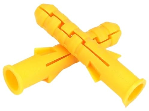 Tasselli a espansione Viti per piastrelle Bulloni Tasselli di espansione in plastica di nylon, gialli, M6, M8, M10 (30-100 mm), confezione da 5-20 pezzi(M8x80mm 10pcs)