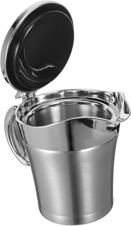 Ciieeo Stainless Steel Double Insulated Gravy Boat with Ergonomic Spout for Smooth Pouring Thermal Sauce Jug for Serving Gravy and Steak Sauce for Restaurants and Home Use