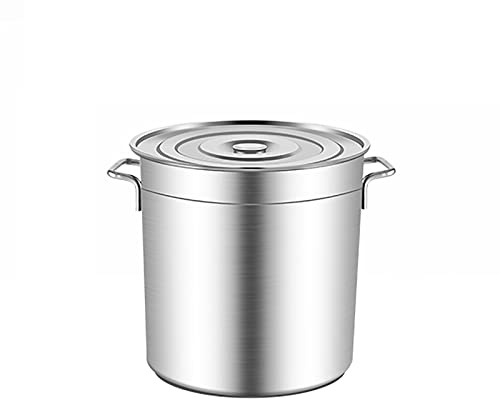 Olla de acero inoxidable 304 para elaborar cerveza casera y hervir jarabe de arce, olla grande de 49 litros con tapa, utensilios de cocina plateados para chefs caseros, perfecta para cocinar y