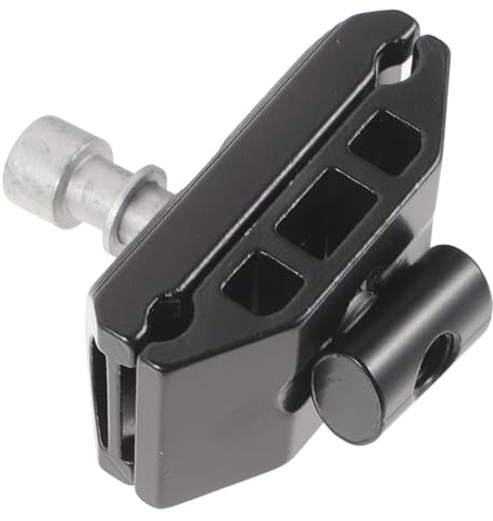 Healeved Collier de Serrage Métallique Robuste pour Tige de Selle de Vélo Double Rail Noir Fixation pour Selle Standard Accessoire Cyclisme Réglable pour VTT et Vélo de Route