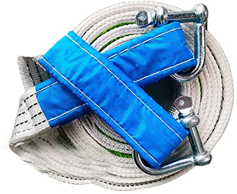 Cinghia Di Traino Per Impieghi Gravosi 3x26'- 33.000 Libbre (testato In Laboratorio) Il Kit Di Cinghie Di Recupero Include La Fune Di Traino, 2 Grilli Custodia Di Stoccaggio （dimensione：15T）(6m)