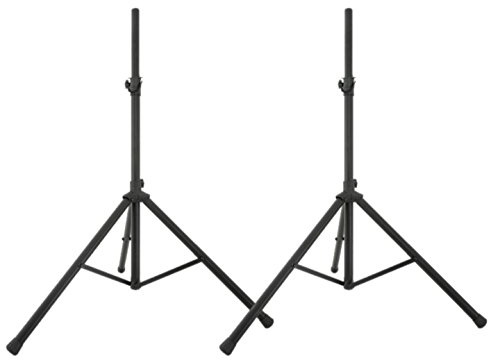 QTX 2 x Stahl Lautsprecher Ständer 35 mm 25 kg Paar schwarz PA DJ Disco