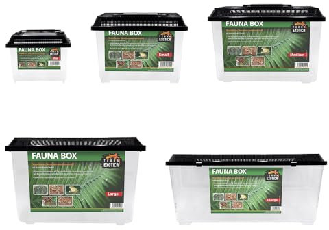 Terra Exotica Fauna Box in 5 Größen erhältlich (medium 30 x 19,5 x 20,5 cm) Transportbox/Quarantäneterrarium für z.B. Reptilien, Amphibien, Kaninchen, Mäuse, Vögel - Terrarium