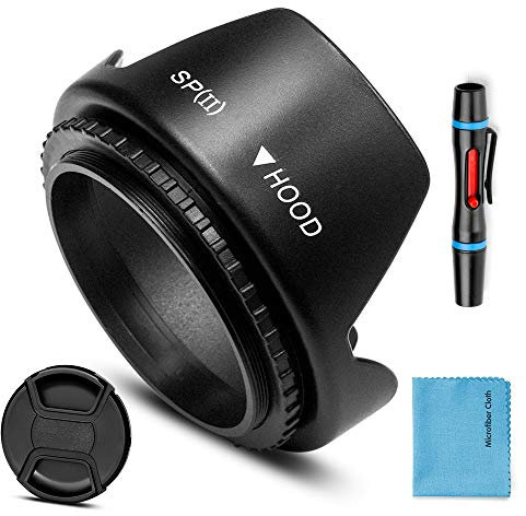 67mm Lens Hood,Fotover Universal Tulip Flower Lens Hood Sun Shade with Centre Pinch Lens Cap for Canon Nikon Sony Pentax Olympus Fuji Camera