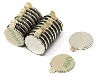 Adhesive N42 Neodymium Magnet for Arts, Crafts, Model Making, DIY, Hobbies, Office and Home - 12mm dia x 1mm thick - 0.73kg Pull - North - Pack of 20
