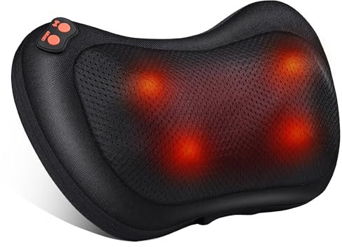 Cuscini per Massaggi Elettrici Cuscino Massaggiante Shiatsu per 3 Velocita con Cambio di Direzione e 4 Nodi di Massaggio per Collo dei Rilassarsi Muscolare Adatto a Casa Ufficio Come Regalo