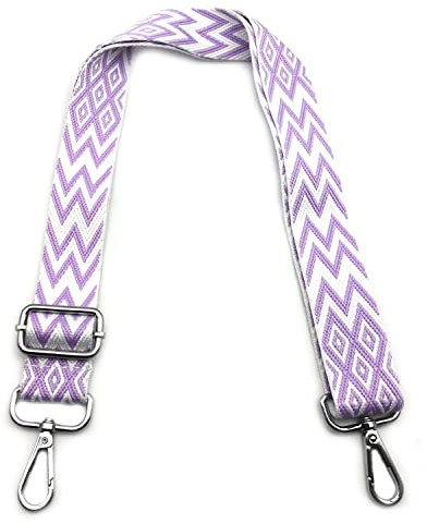 Tracolla Regolabile Viola, Tracolla per Borsa Donna, Cinghia Tracolla di Ricambio Colorata Larga 3.8cm per Borsa con Argento Moschettoni per Borsette Ragazza DIY Accessori, #1
