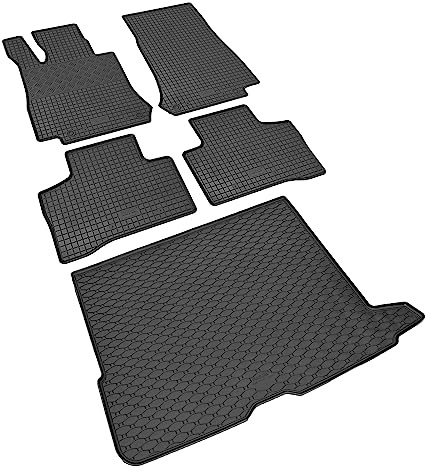 Stylisches Gummi- und Kofferraumwanne Set geeignet für Mercedes GLC X253 ab 2015 - Schützen und Aufwerten in Einem.