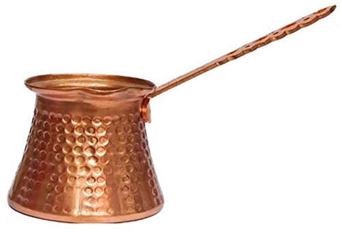 Tbkoeudhg Cafetière Turque Turque Cafetière Turque en Cuivre Turque Cafetière Turque Cezve Poignée en Métal Cevze