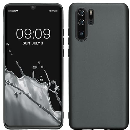 kwmobile Handyhülle für Huawei P30 Pro Hülle - Silikon Case metallisch schimmernd - Schutzhülle Cover - Metallic Grau
