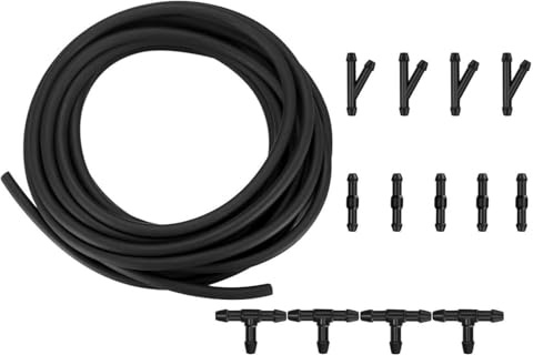 Wischwasserschlauch Reparaturset,Scheibenwaschanlage Schlauch,Universal Scheibenwaschanlage Schlauch,Automotive Schlauch,mit 13 Stücke Schlauchverbinder,Spritzwasserschlauch